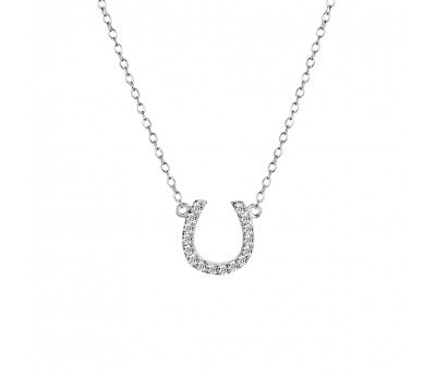 Cubic Zirconia Horseshoe Necklace