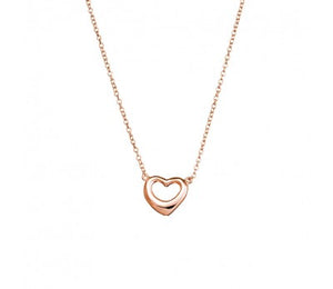 Rose Open Heart Necklace