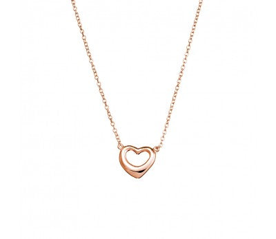 Rose Open Heart Necklace