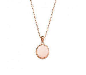 Rose Oval Circle Necklace