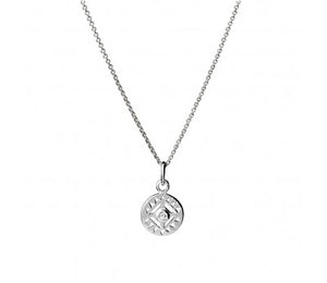 Detailed Circle Cubic Zirconia Necklace