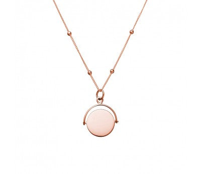 Rose Disc Swing Necklace