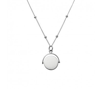 Silver Swing Disc Necklace