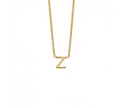 Petite Z Initial Gold Plate Necklace