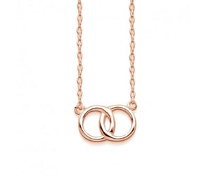 Two Rings of Friendship Necklace - Rose