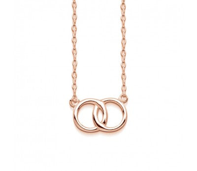 Two Rings of Friendship Necklace - Rose