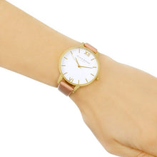 Load image into Gallery viewer, Contemporary Big Dial Pink &amp; Yellow Gold Watch

