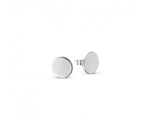 Silver 4mm Disc Stud Earrings