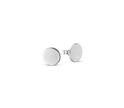 Silver 4mm Disc Stud Earrings