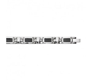 Men's Stainless Steel & Carbon Fibre Bracelet