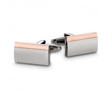 Load image into Gallery viewer, Men&#39;s Matte Cufflinks with Rose Edge

