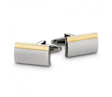 Load image into Gallery viewer, Men&#39;s Matte Cufflinks with Gold Edge
