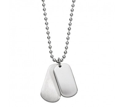Men's Double Dog Tag Necklace - Stainless