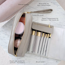 Load image into Gallery viewer, Stackers Taupe Wrap Around Makeup Bag
