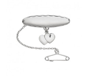 Double Heart Charm Baby's Brooch