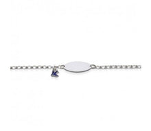 Load image into Gallery viewer, Baby ID Bracelet with Blue Bird Charm
