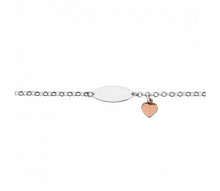 Load image into Gallery viewer, Baby&#39;s ID Bracelet with Rose Heart
