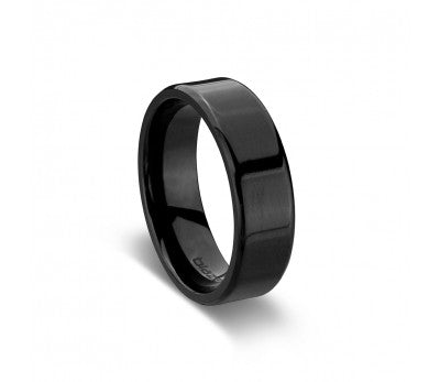 Men's All Black Zirconium Ring